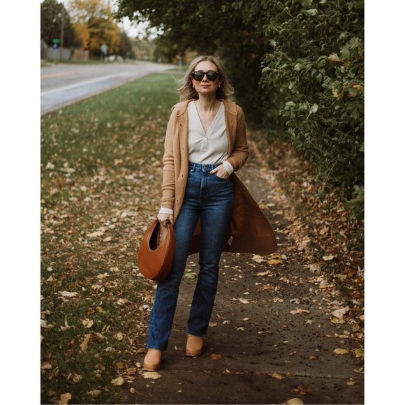 Everlane The Cozy Stretch Duster Cardigan in Camel Medium New Womens Sweater - Picture 14 of 16